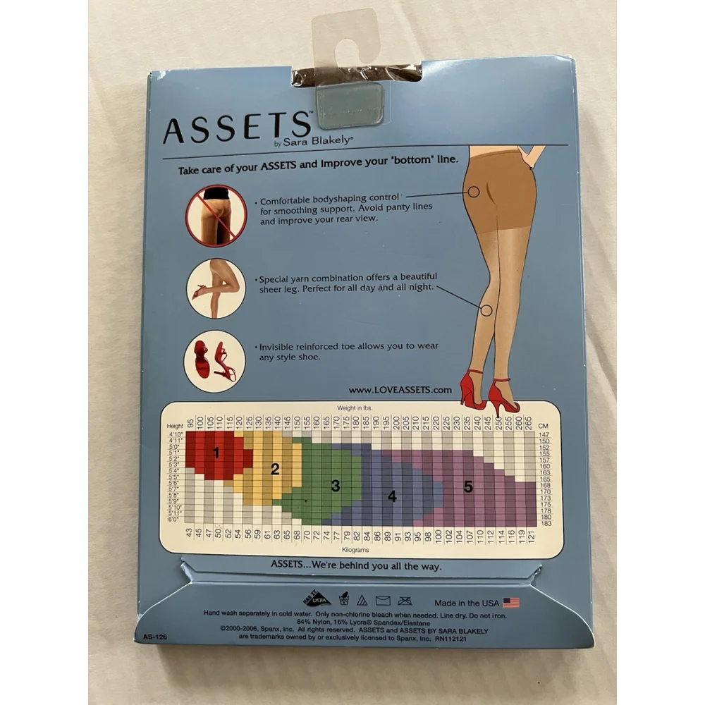 NEW Assets by Spanx Sara Blakely Fabulous Bodyshaping Pantyhose Brown 5 Sheer